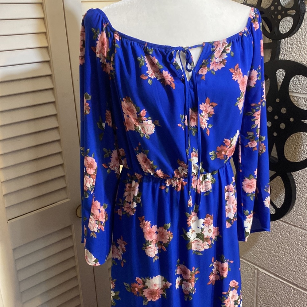 ALTR’D STATE off shoulder boho maxi dress with high slits w mini slip size M EUC - Picture 2 of 10